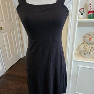 SO Black Square-Neck Midi Dress